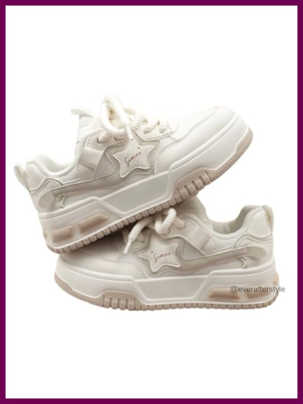 Women Platform Chunky Sneakers Y2K Retro Walking Shoes Lace-Up